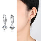 Starmoon 925 Silver CZ Drop Earrings For Women