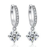Starmoon 925 Silver CZ Drop Earrings For Women