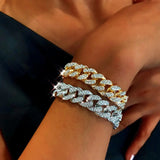Starmoon Cuban Thick Link Chain Bracelet Crystal Bangles Bling