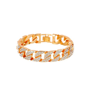 Starmoon Cuban Thick Link Chain Bracelet Crystal Bangles Bling