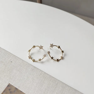 Silver 925 Star Earrings for Women Party - Star Stackable Studs