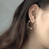 Silver 925 Star Earrings for Women Party - Star Stackable Studs