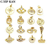 Universe Starry Sky Pendant Magic Eye Tree Charm Zircon Plated DIY Accessory