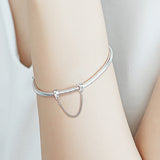 Stars & Galaxy Safety Chain DIY Silver Jewelry Beads