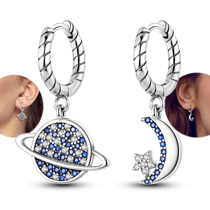 925 Sterling Silver Zircon Stud Earrings for Women