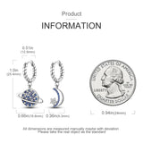 925 Sterling Silver Zircon Stud Earrings for Women