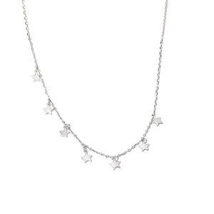 Stars Party Women's Pendant Necklace 925 Sterling Silver Choker