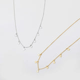 Stars Party Women's Pendant Necklace 925 Sterling Silver Choker