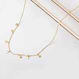 Stars Party Women's Pendant Necklace 925 Sterling Silver Choker