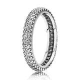 Stackable Radiant Elegance Eternity Rose Flower Ring 925 Sterling Silver