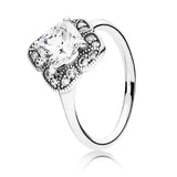 Stackable Radiant Elegance Eternity Rose Flower Ring 925 Sterling Silver