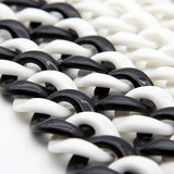 Exaggerated Black/White Acrylic Long Necklace for Women