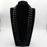 Exaggerated Black/White Acrylic Long Necklace for Women