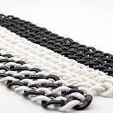 Exaggerated Black/White Acrylic Long Necklace for Women