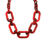 Chunky Acrylic Chain Necklace Large Resin Choker Collar Za Jewelry