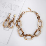 Chunky Acrylic Chain Necklace Large Resin Choker Collar Za Jewelry
