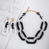 Chunky Acrylic Chain Necklace Large Resin Choker Collar Za Jewelry