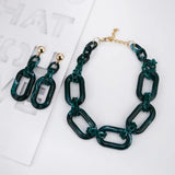 Chunky Acrylic Chain Necklace Large Resin Choker Collar Za Jewelry
