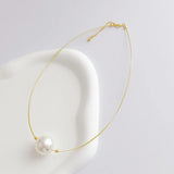 Fashion Big Pearl Necklace Women Choker Jewelry