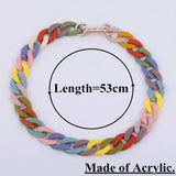 Colorful Plastic Chain Choker Necklaces for Women