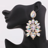 Statement Earrings Rhinestone Crystal Flower Tassel Earring Jewelry