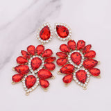 Statement Earrings Rhinestone Crystal Flower Tassel Earring Jewelry
