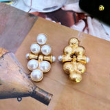 Statement Earrings Pearls Party Jewelry Vintage Accessories Modern