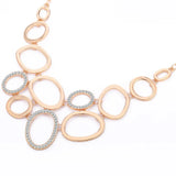 Cubic Zirconia Rose Necklace for Women Party