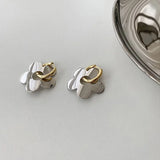 Metallic Flower Earrings Personality Jewelry