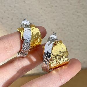 Irregular Geometric Hoop Earrings for Women