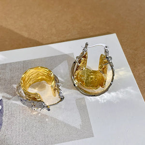 Irregular Geometric Hoop Earrings for Women