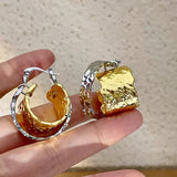 Irregular Geometric Hoop Earrings for Women