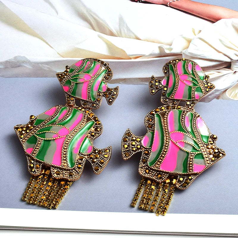 Crystal Dangle Drop Earrings High-Quality Pendant Jewelry Accessories