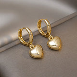 Minimalist Heart Pendant Earrings for Women