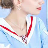 Fish 925 Sterling Silver Infinity Heart Necklace for Women