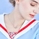 Fish 925 Sterling Silver Infinity Heart Necklace for Women
