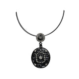 Crystal Statement Necklace with Rope Pendant