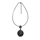 Crystal Statement Necklace with Rope Pendant
