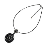 Crystal Statement Necklace with Rope Pendant