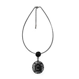 Crystal Statement Necklace with Rope Pendant