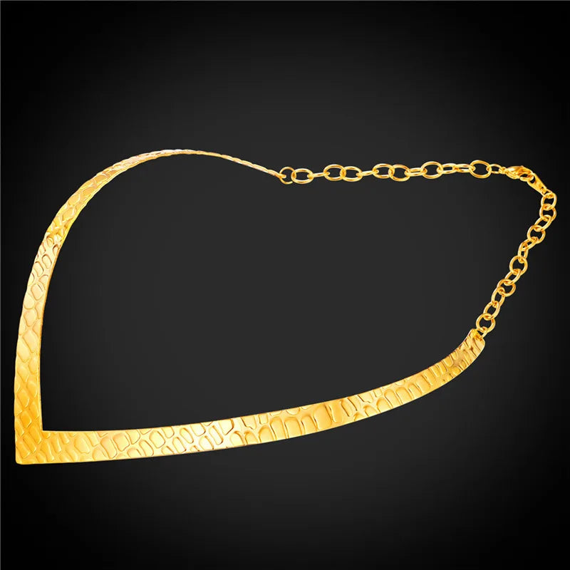 Stainless Steel Statement Necklace Torque Choker