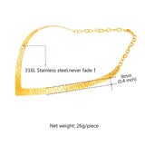 Stainless Steel Statement Necklace Torque Choker