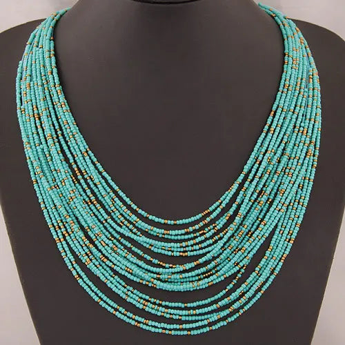 Boho Beads Multi-layer Choker Necklace