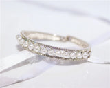 Pearl Charm Bracelet Silver Crystal Cuff Bangles