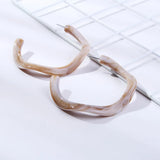 Red Acrylic Hoop Earrings for Women Resin ZA Big Earrings Female Jewelry