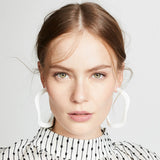 Red Acrylic Hoop Earrings for Women Resin ZA Big Earrings Female Jewelry