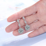 Long Earrings Real 925 Silver AAAAA Cz Drop Earrings