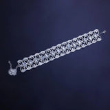 Statement Silver Crystal Stone Choker Necklace for Women