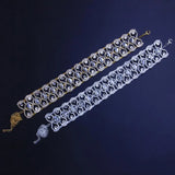 Statement Silver Crystal Stone Choker Necklace for Women