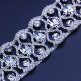 Statement Silver Crystal Stone Choker Necklace for Women